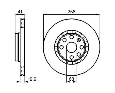 Bromsskiva BD458 Bosch