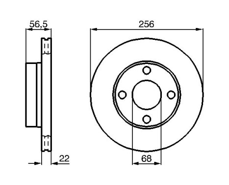 Bromsskiva BD472 Bosch