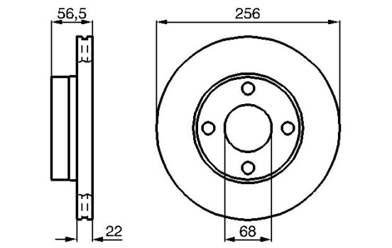 Bromsskiva BD472 Bosch