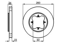 Bromsskiva BD490 Bosch