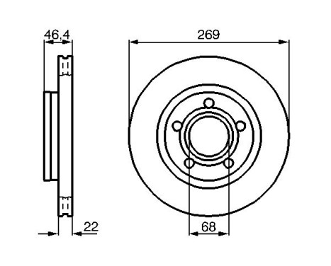 Bromsskiva BD495 Bosch