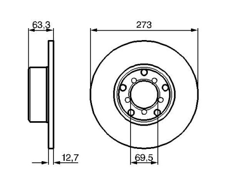 Bromsskiva BD52 Bosch