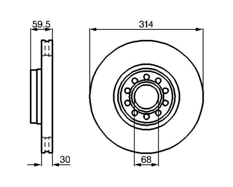 Bromsskiva BD535 Bosch