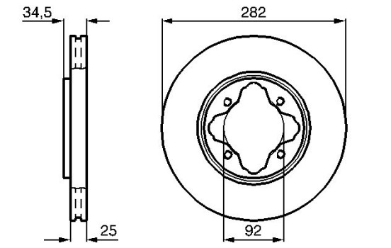 Bromsskiva BD552 Bosch