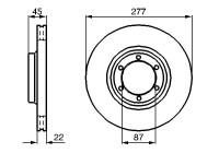 Bromsskiva BD553 Bosch