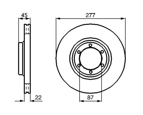 Bromsskiva BD553 Bosch