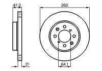 Bromsskiva BD573 Bosch