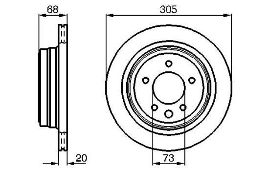 Bromsskiva BD576 Bosch