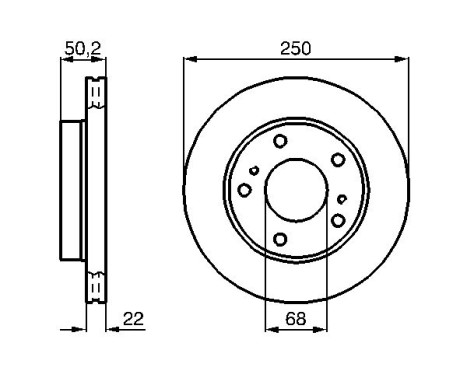 Bromsskiva BD599 Bosch