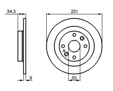 Bromsskiva BD615 Bosch