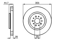 Bromsskiva BD625 Bosch