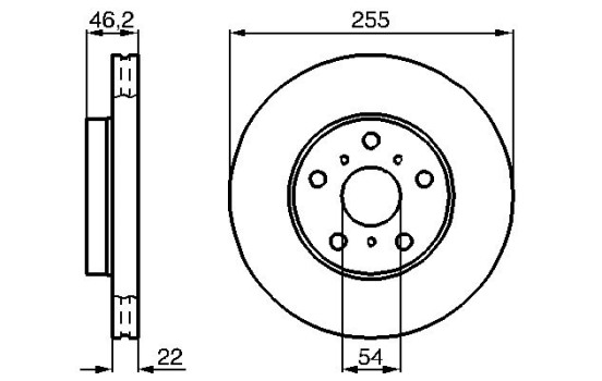Bromsskiva BD638 Bosch