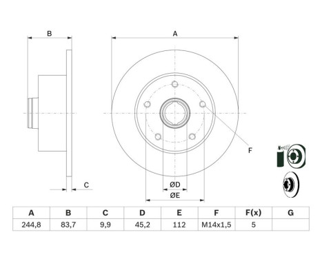 Bromsskiva BD672 Bosch, bild 5