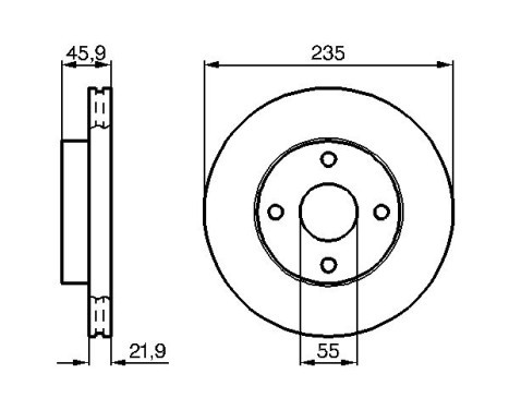 Bromsskiva BD695 Bosch