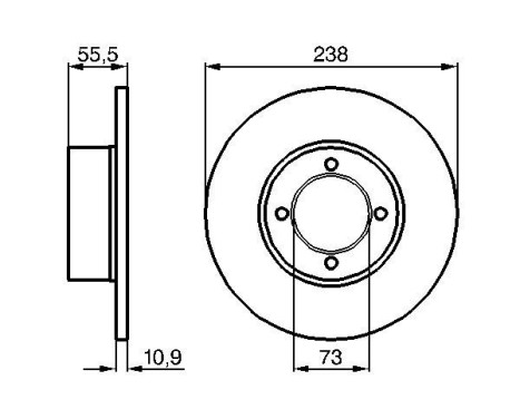 Bromsskiva BD71 Bosch