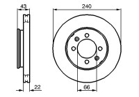 Bromsskiva BD716 Bosch