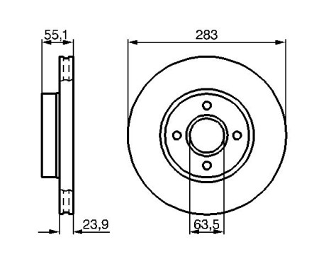 Bromsskiva BD717 Bosch