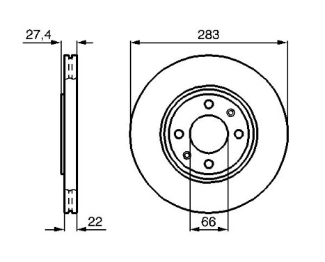 Bromsskiva BD734 Bosch