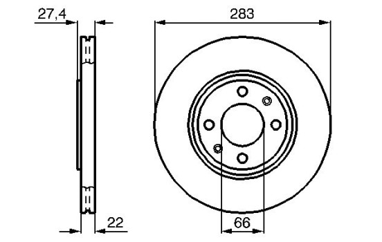Bromsskiva BD734 Bosch