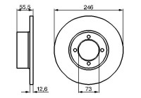 Bromsskiva BD74 Bosch