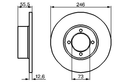 Bromsskiva BD74 Bosch