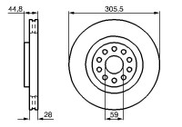 Bromsskiva BD861 Bosch