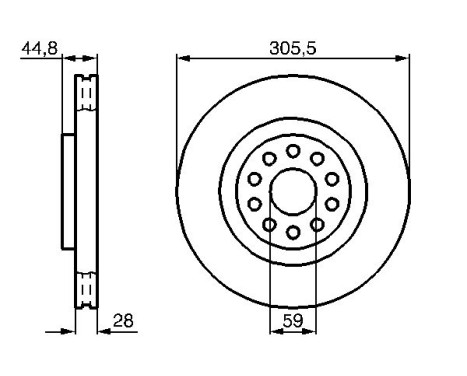 Bromsskiva BD861 Bosch