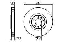 Bromsskiva BD915 Bosch