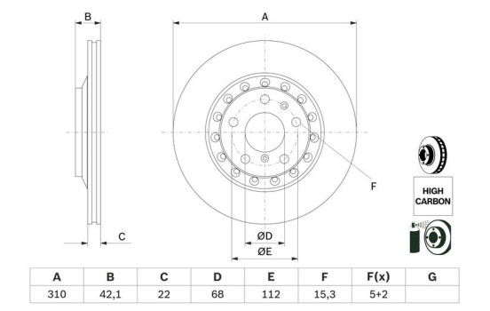 Bromsskiva BD999 Bosch, bild 5