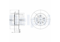 Bromsskiva BG2103C Delphi