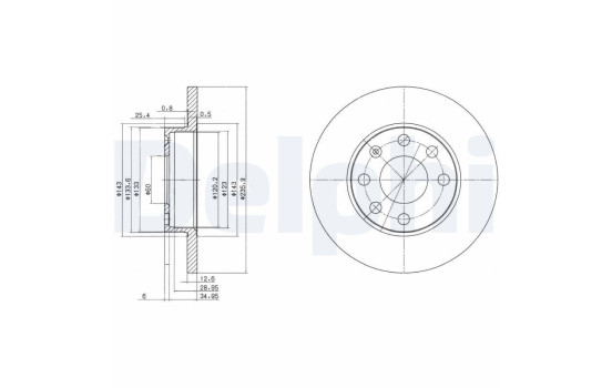 Bromsskiva BG2148 Delphi