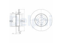 Bromsskiva BG2215 Delphi