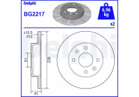 Bromsskiva BG2217 Delphi