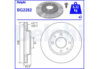 Bromsskiva BG2282 Delphi
