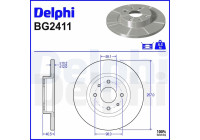 Bromsskiva BG2411 Delphi