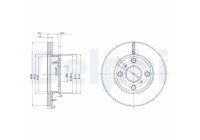 Bromsskiva BG2424 Delphi