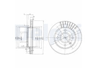 Bromsskiva BG2440 Delphi