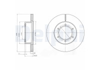 Bromsskiva BG2495 Delphi