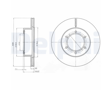 Bromsskiva BG2495 Delphi