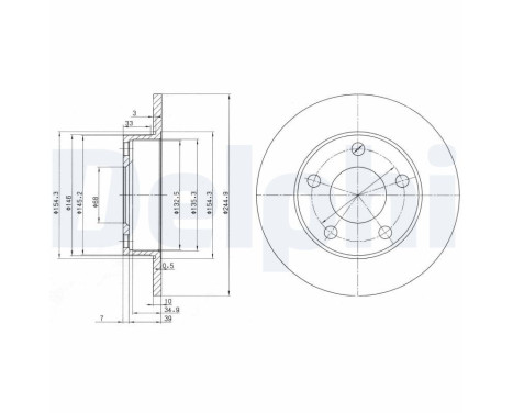 Bromsskiva BG2520 Delphi