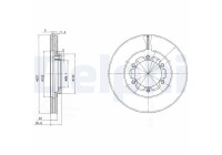 Bromsskiva BG2524 Delphi