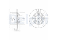 Bromsskiva BG2558 Delphi