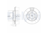 Bromsskiva BG2591 Delphi