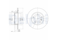 Bromsskiva BG2622 Delphi