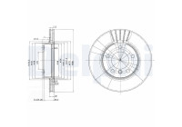 Bromsskiva BG2623C Delphi