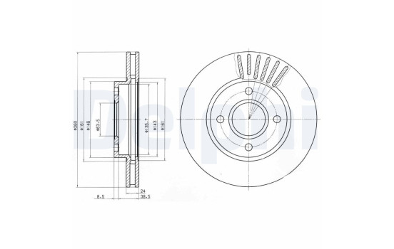 Bromsskiva BG2699 Delphi