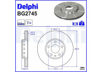 Bromsskiva BG2745 Delphi