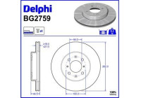 Bromsskiva BG2759 Delphi