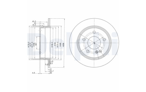 Bromsskiva BG2761 Delphi