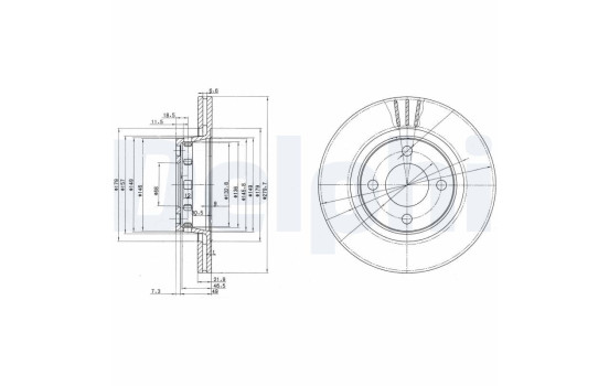 Bromsskiva BG2784 Delphi